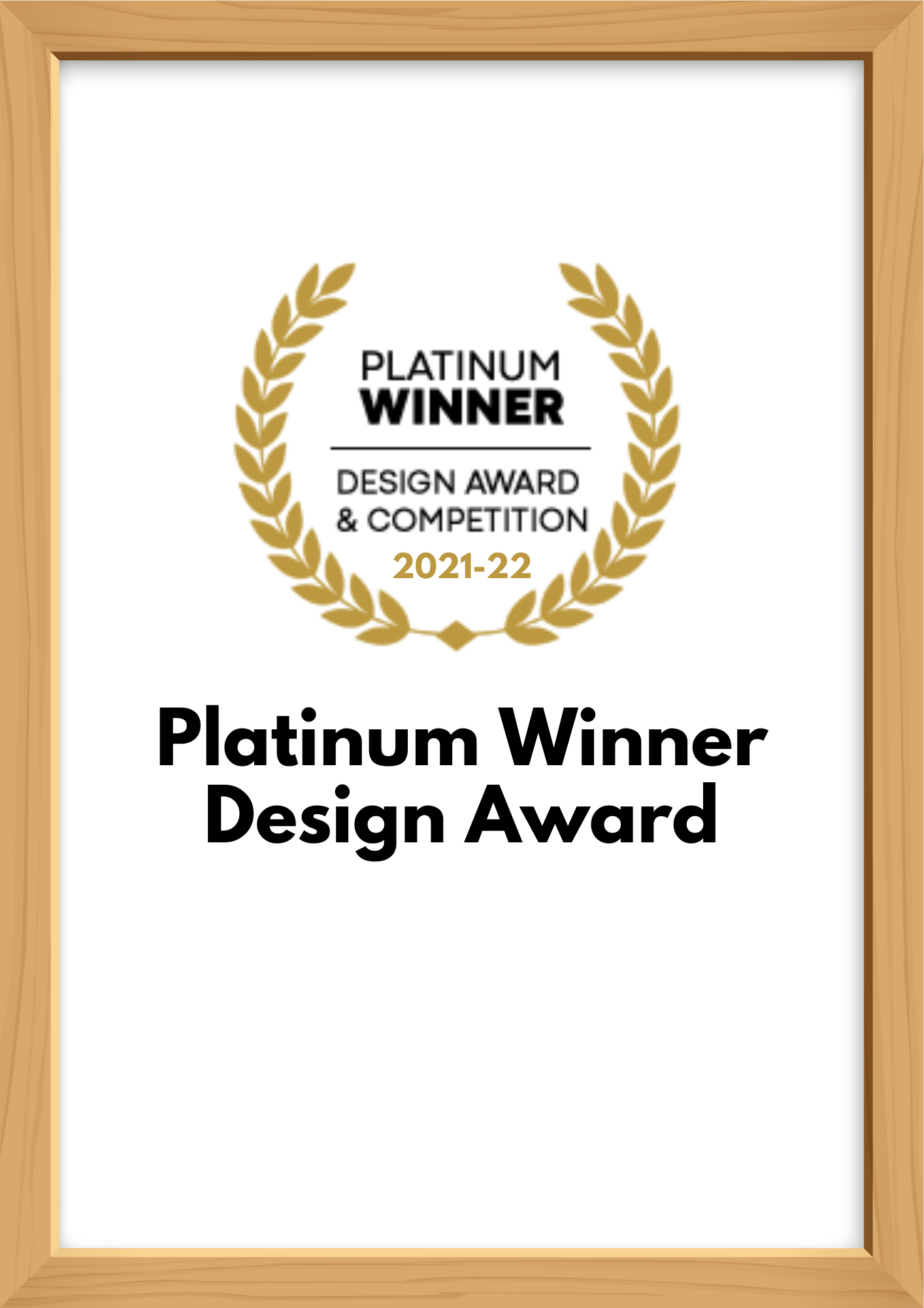 Platinum Winner Design Award